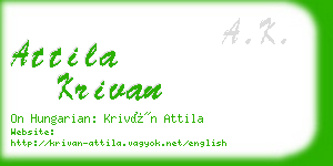 attila krivan business card